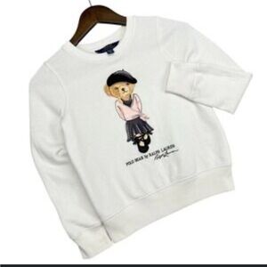 Polo by Ralph Lauren Kids White Sweatshirt with Bear Design